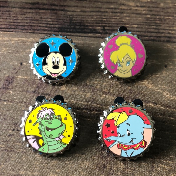 Disney Jewelry - Disney Bottle Cap Mystery Pins